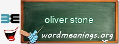 WordMeaning blackboard for oliver stone